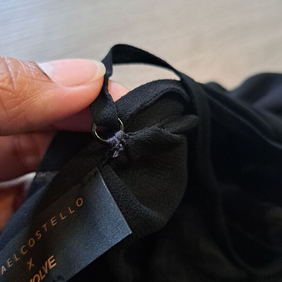 Michael Costello X Revolve Justin Plunging Neckline Sexy Boho Goth Maxi Gown Sm - Picture 6 of 15